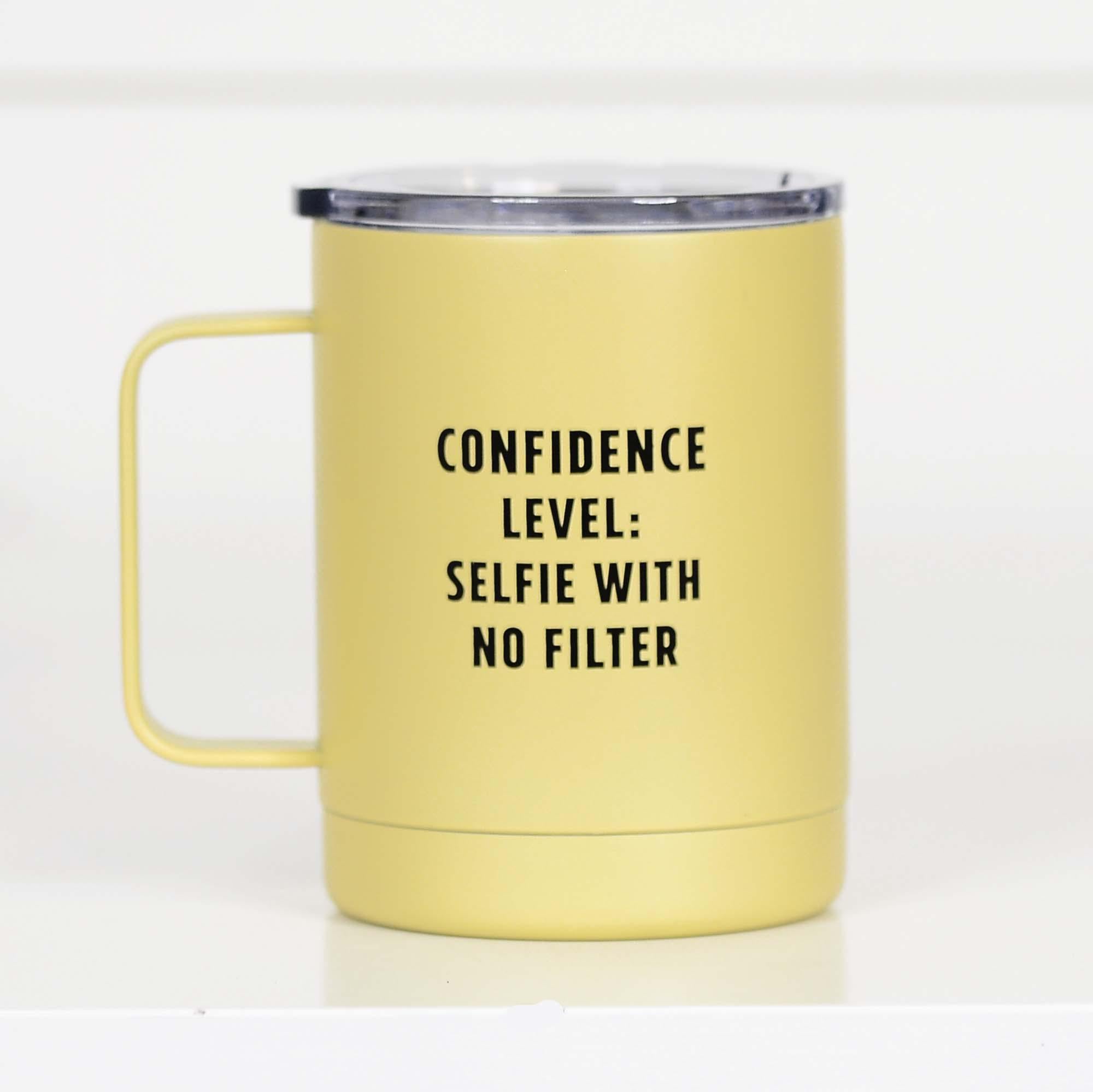 Confidence Level: Travel Mug with Handle