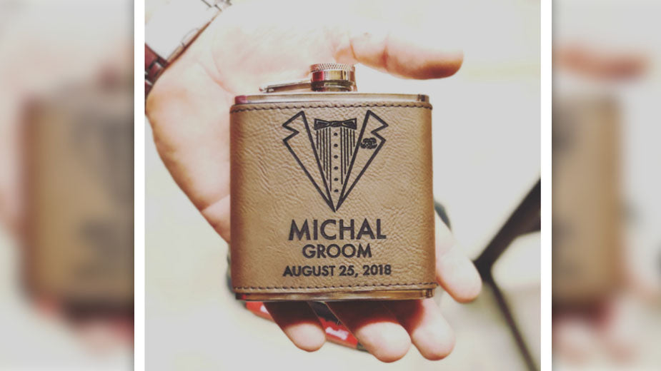 Leatherette Flask - Custom Order