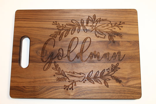 Custom Engraved Walnut Cutting Board