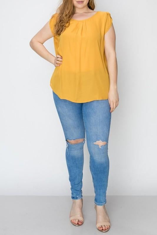 Brylie Mustard Blouse