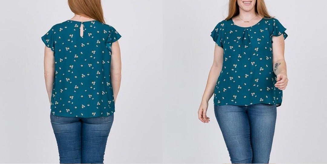Farren Teal Blouse
