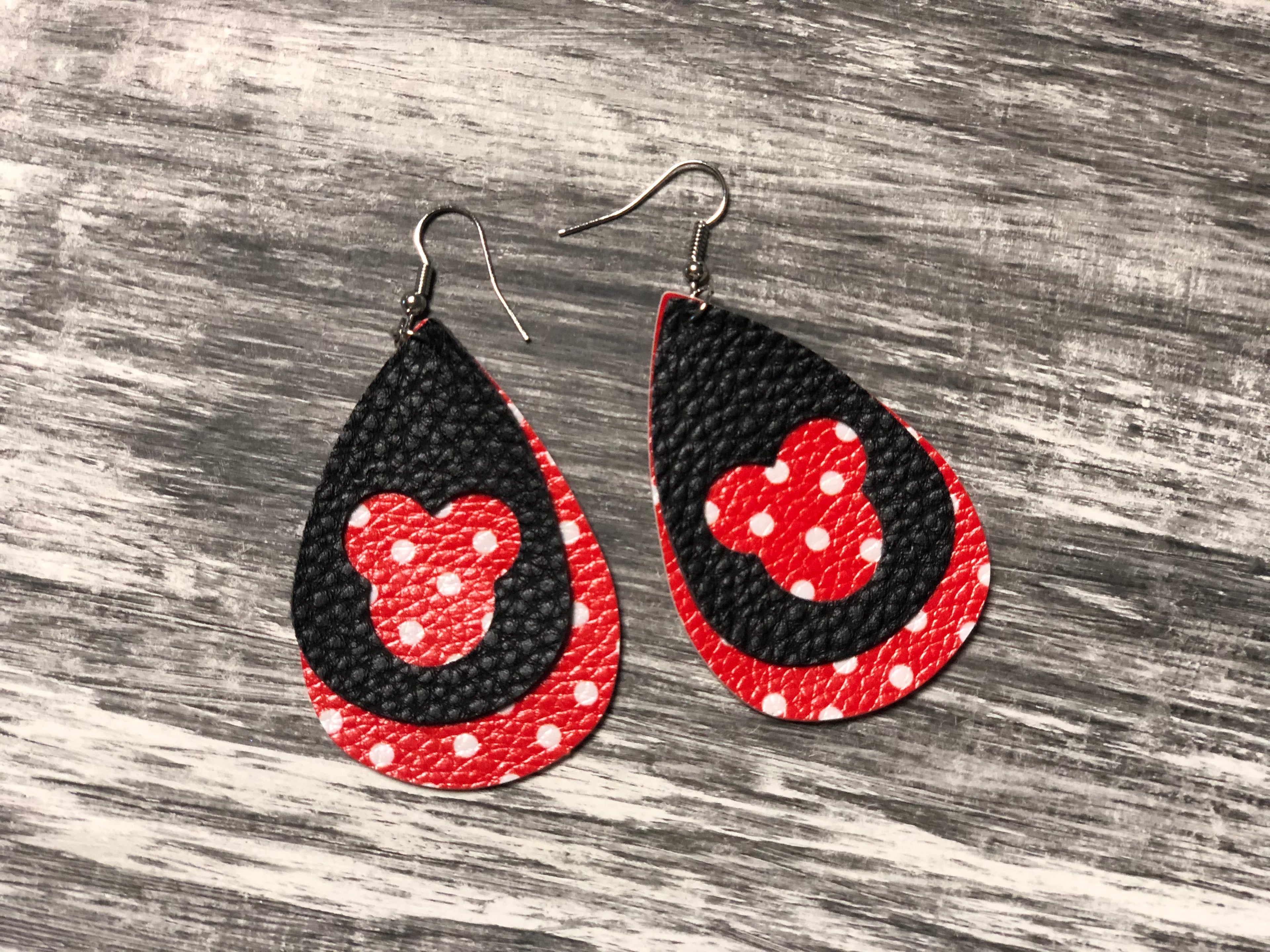 Magic Faux Leather Drop Earrings