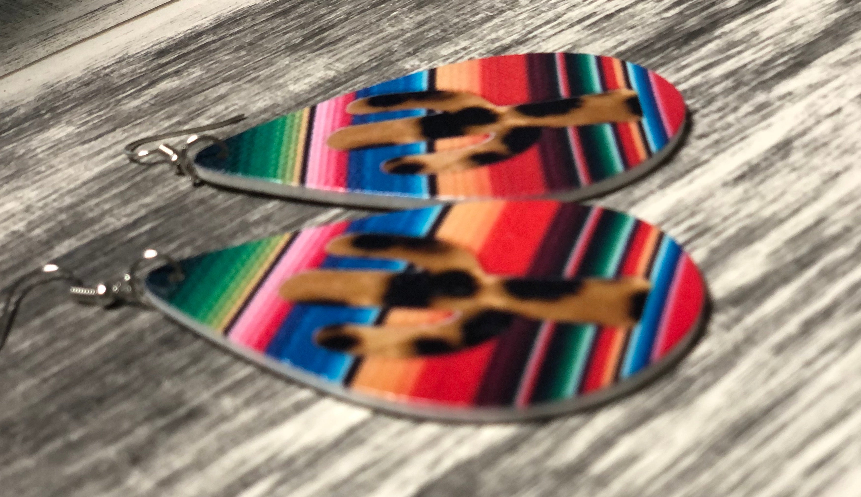Serape Cactus Earrings