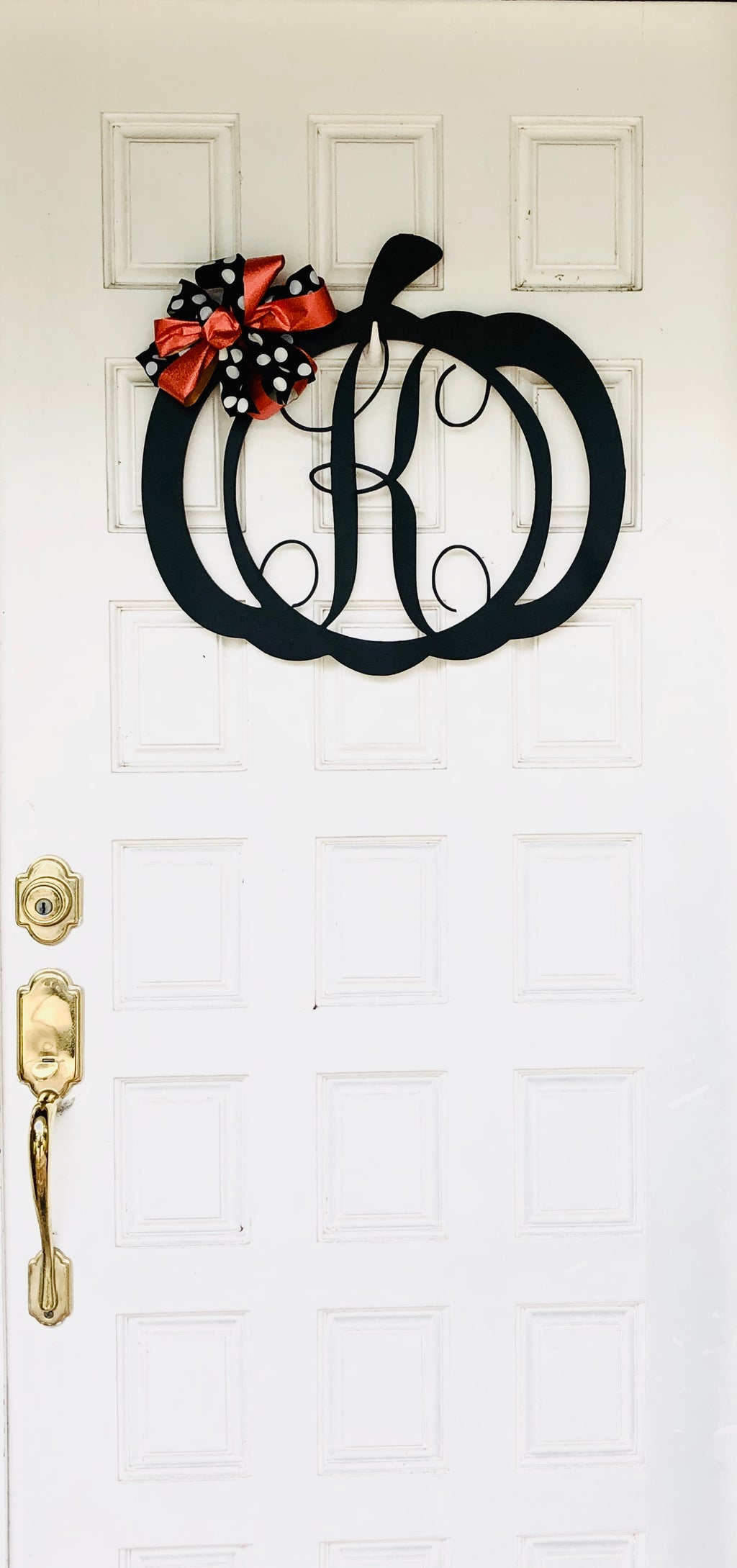 Pumpkin Monogram Door Hanger