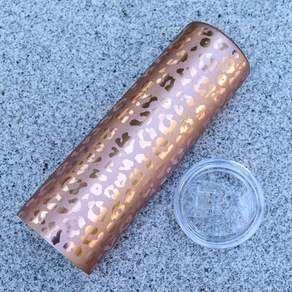Rose Gold Leopard 20oz Tumbler