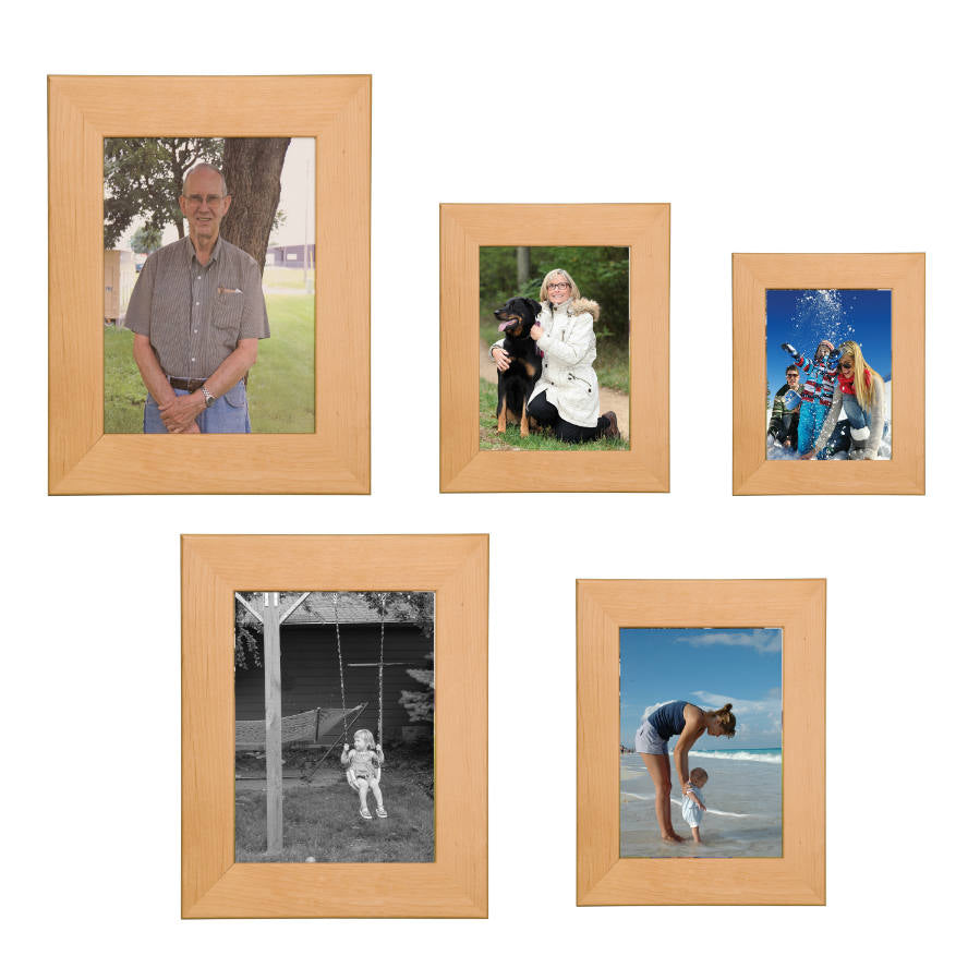 Laser Engraved Red Alder Photo Frame