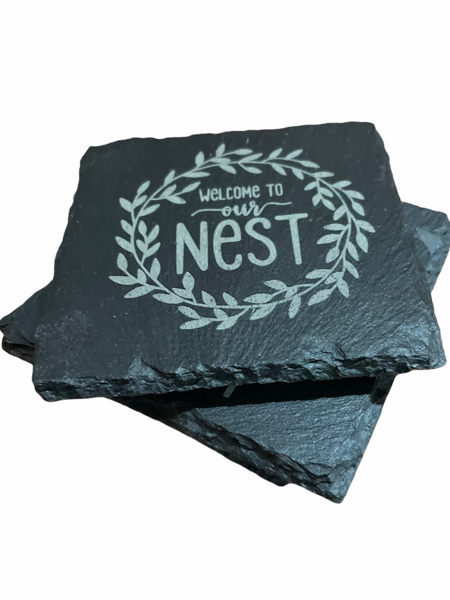 Personalized Slate Coaster Set