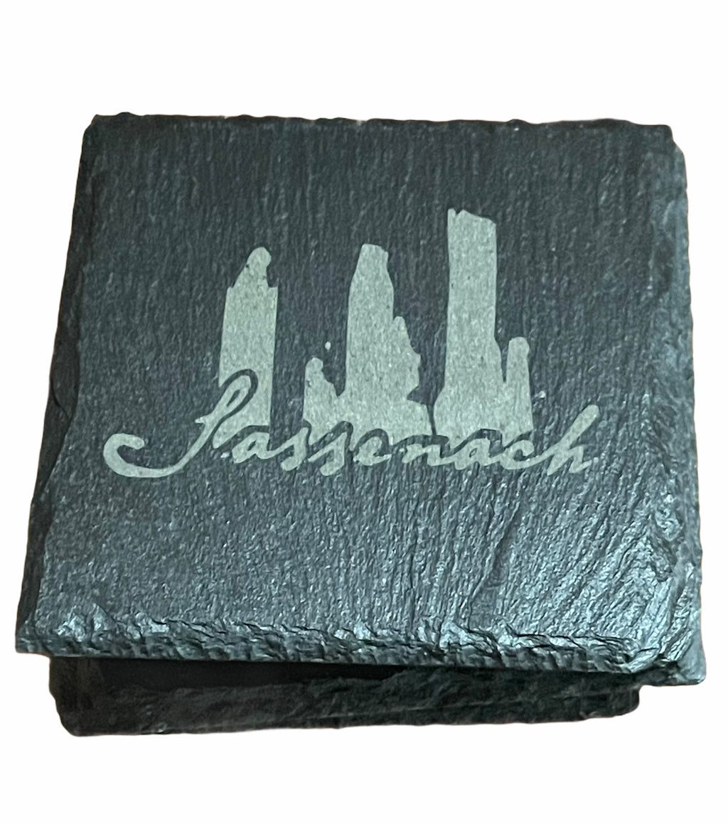 Personalized Slate Coaster Set