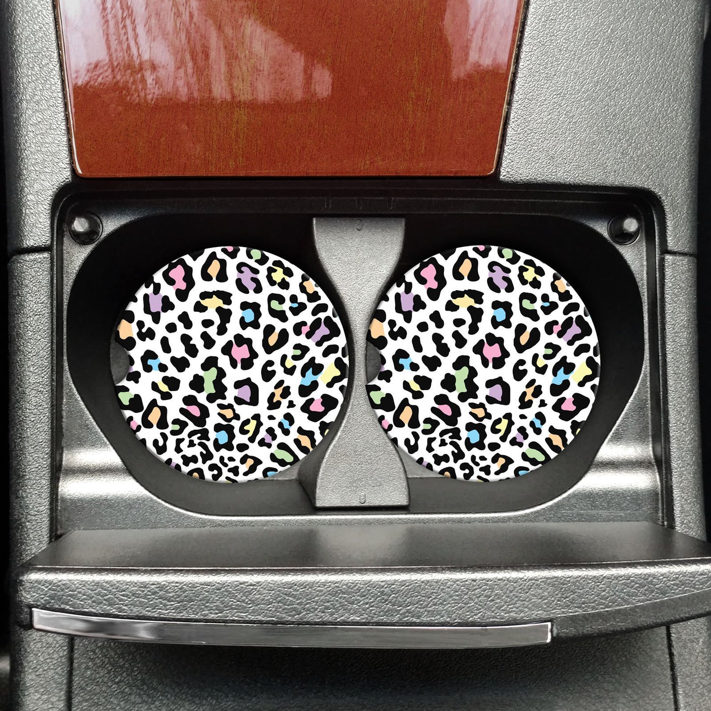 Leopard Rainbow Car Coaster