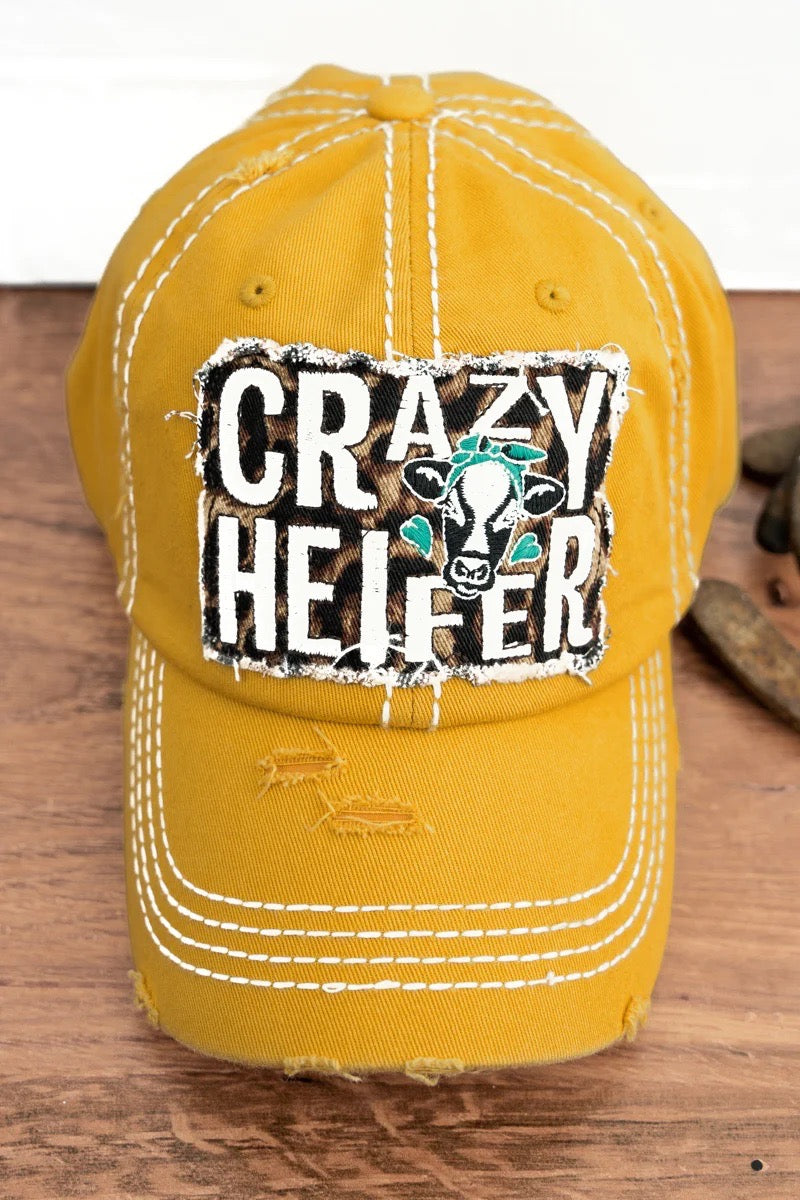 Crazy Heifer Distressed Hat