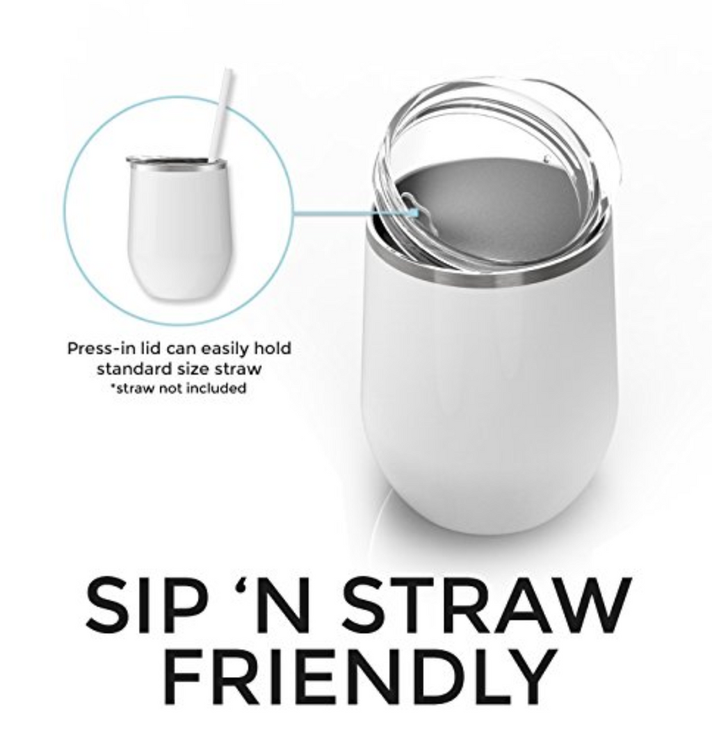 White Stemless Wine Tumbler