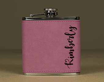 Leatherette Flask - Custom Order