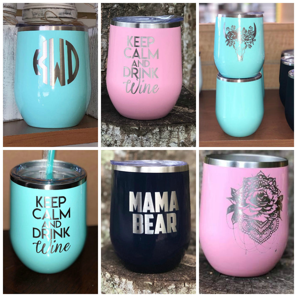 White Stemless Wine Tumbler