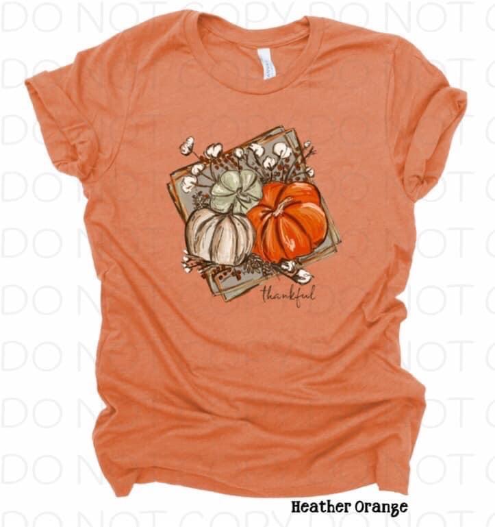 Thankful Pumpkin Screen Print T-Shirt