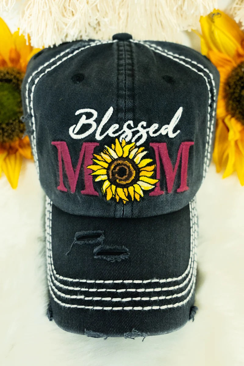 Blessed Mom Sunflower Hat