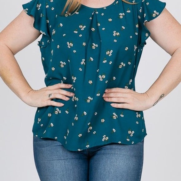 Farren Teal Blouse