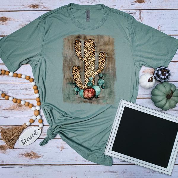 Grunge Leopard Cactus