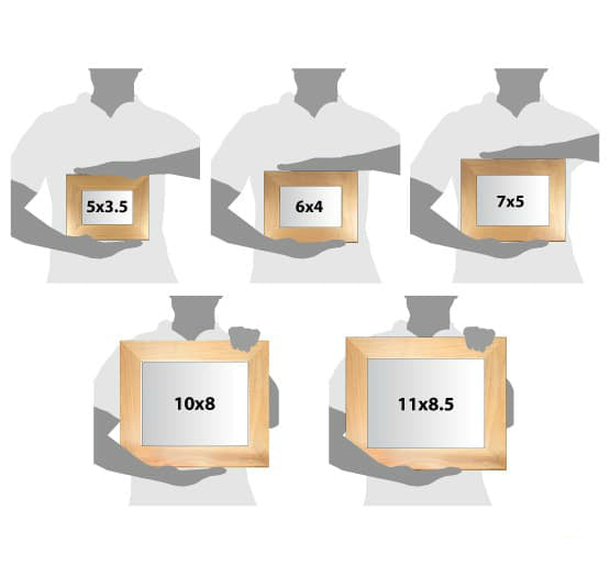 Laser Engraved Red Alder Photo Frame