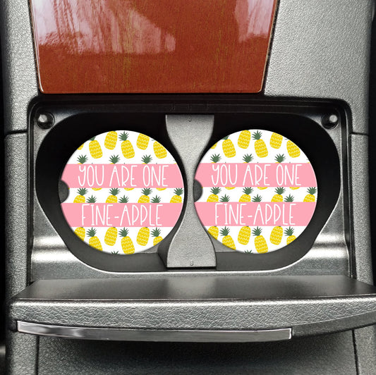 You Are One Fine Apple Car Coaster