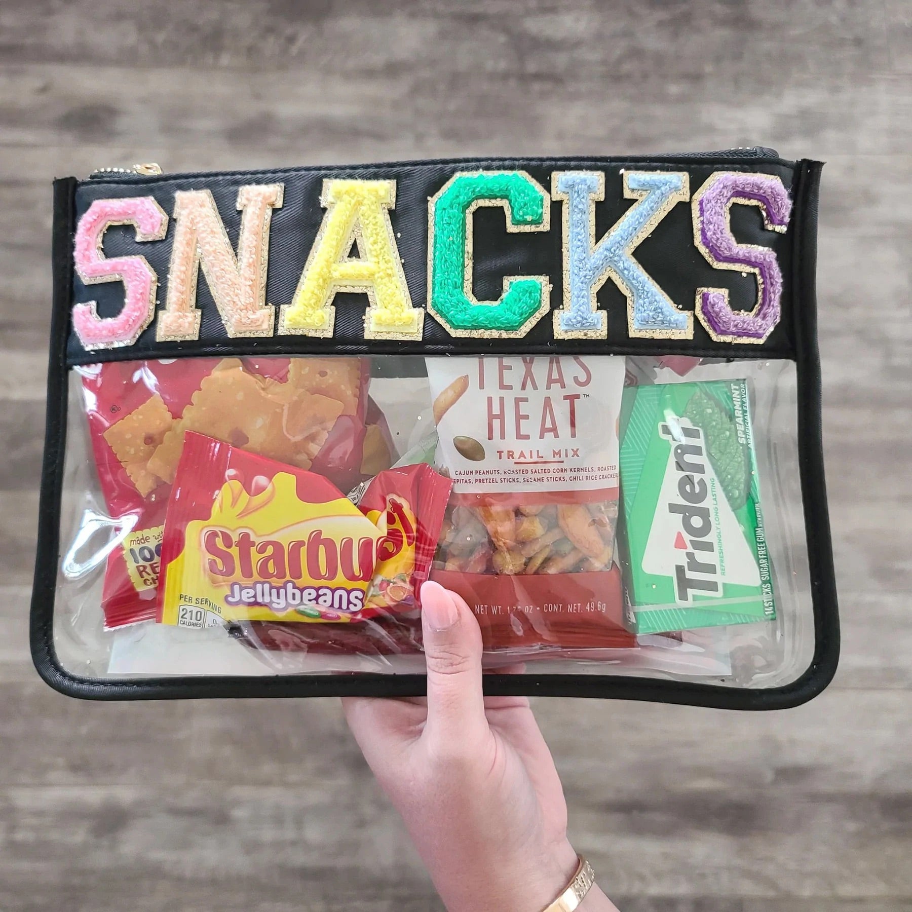 Snacks Nylon Clear Patch Bag