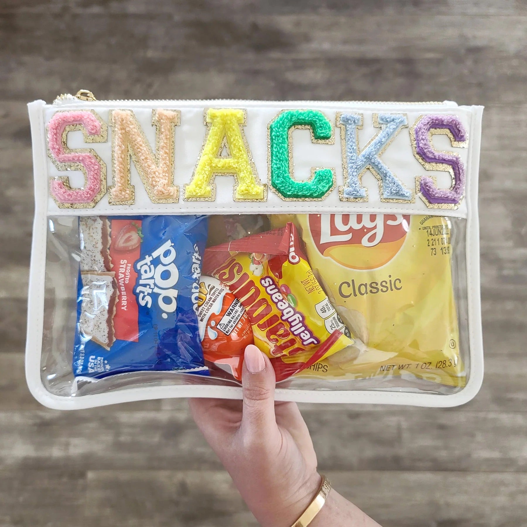 Snacks Nylon Clear Patch Bag